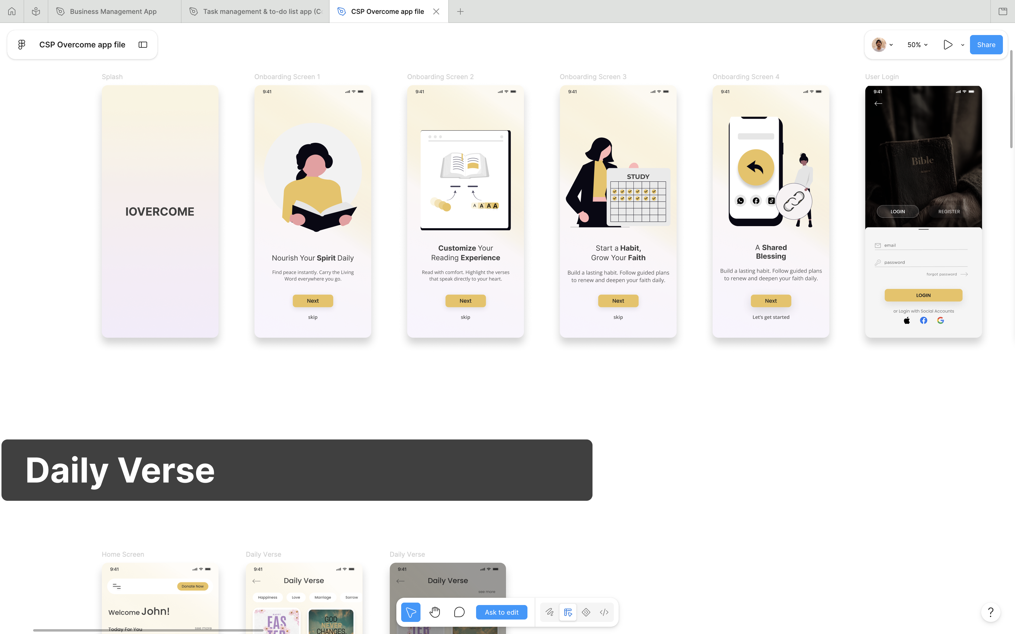 IOVERCOME onboarding