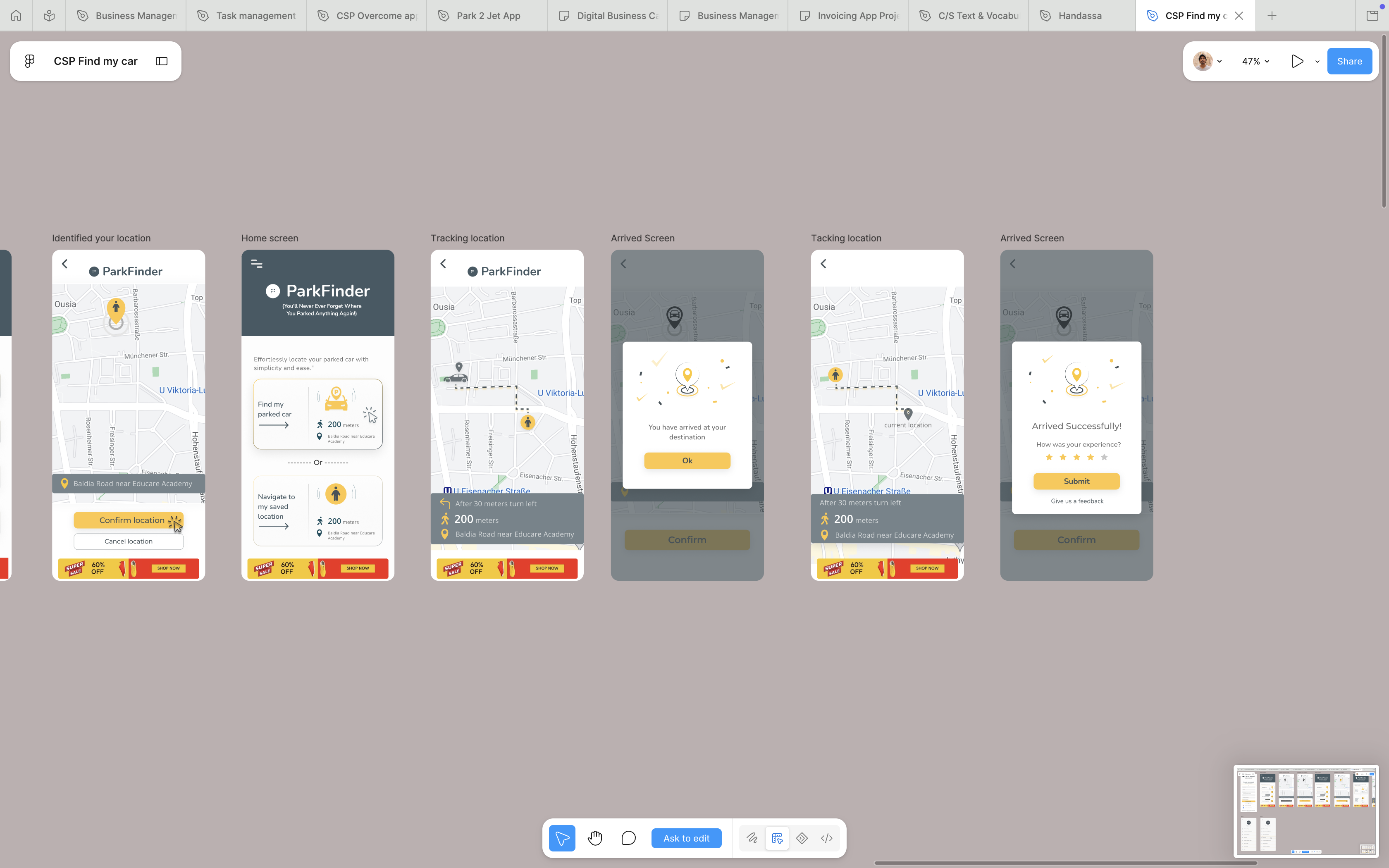 ParkFinder tracking